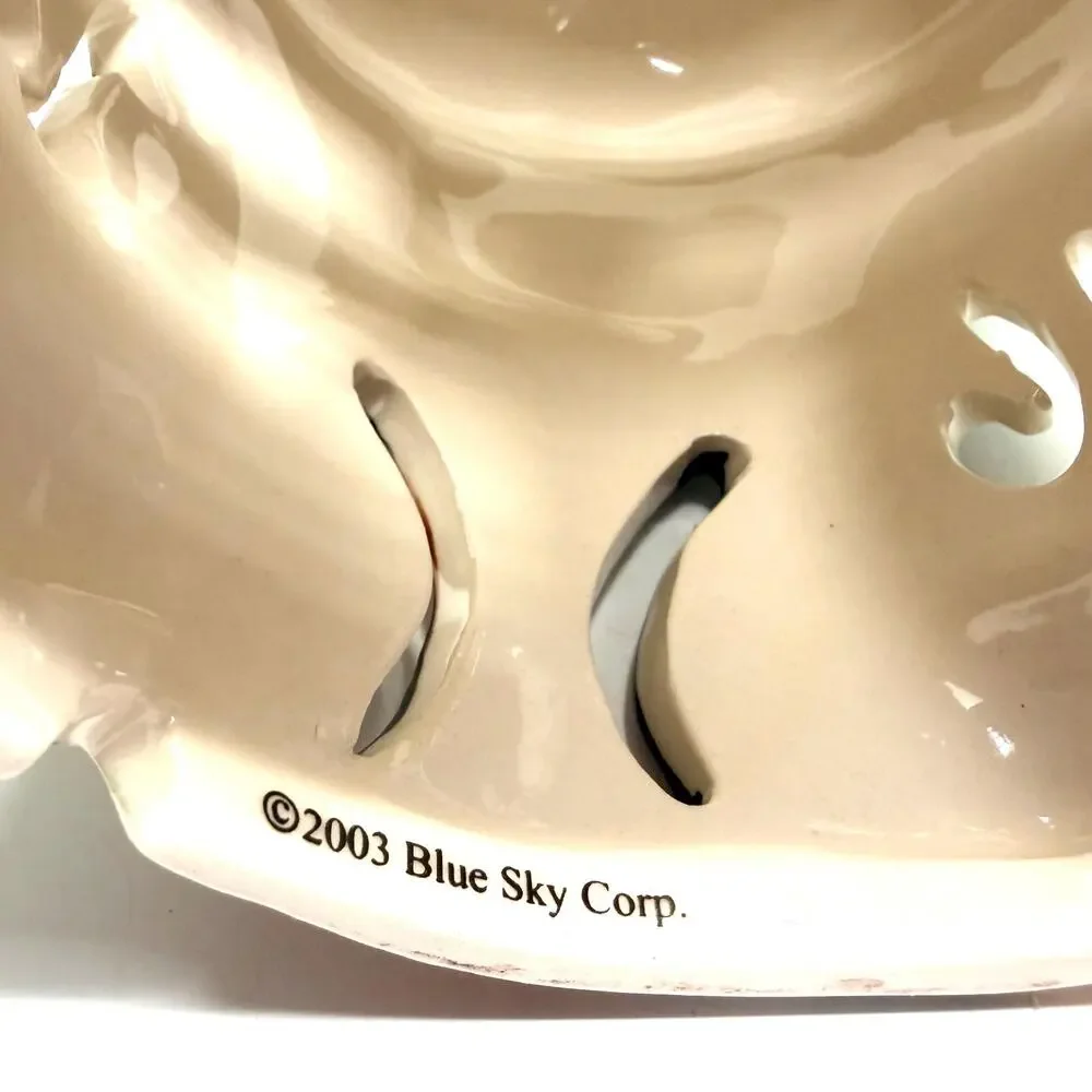 Vintage Blue Sky Clayworks Heather Goldmic Sports Dome Tea Light Holder T Lite